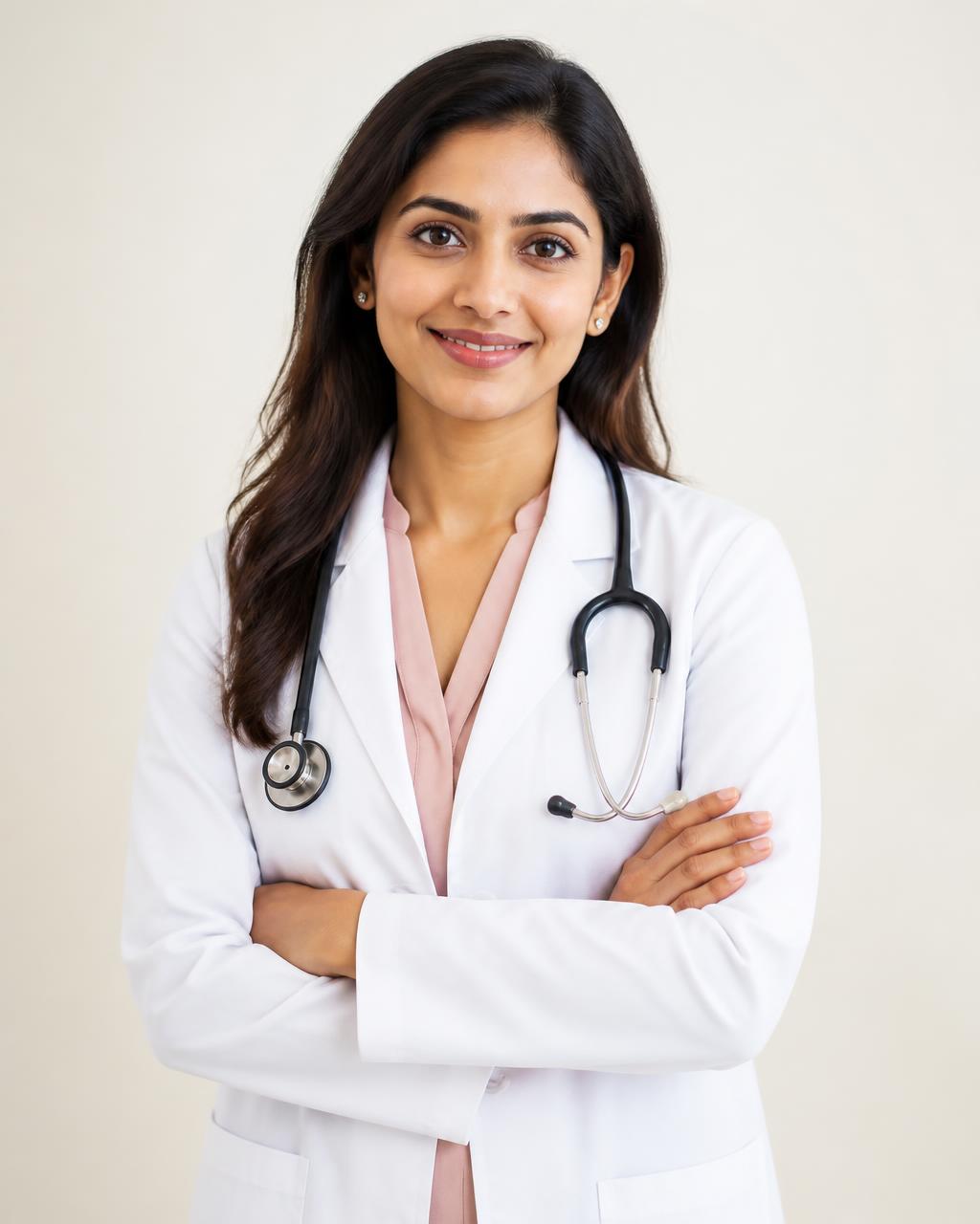 Dr. Utsa Ghosh, Gynaecologist and Obstetrician, in a white medical coat